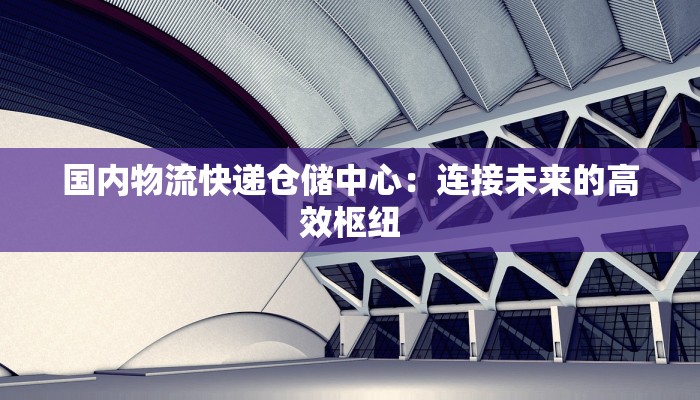 国内物流快递仓储中心：连接未来的高效枢纽