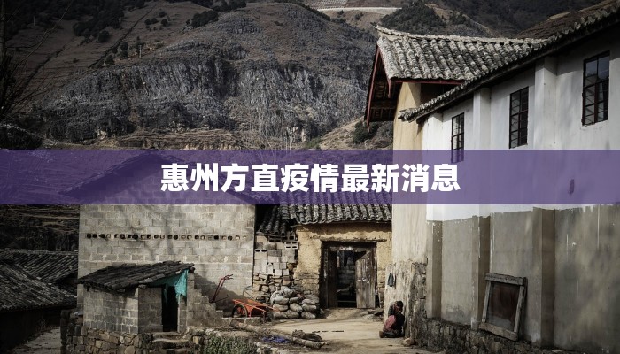 惠州方直疫情最新消息