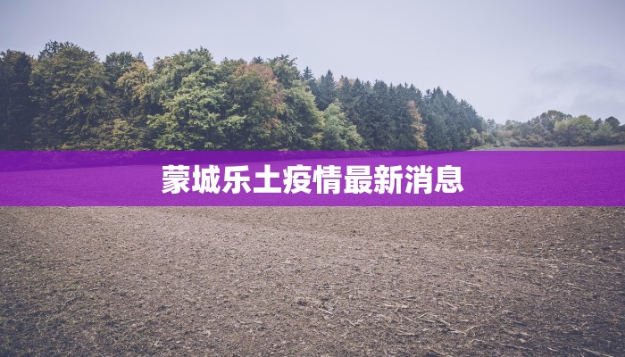 蒙城乐土疫情最新消息