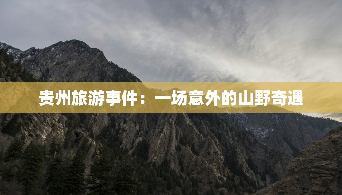贵州旅游事件:一场意外的山野奇遇 贵州旅游事件:一场意外的山野奇遇