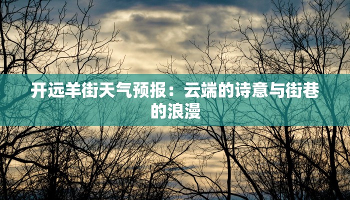 开远羊街天气预报：云端的诗意与街巷的浪漫
