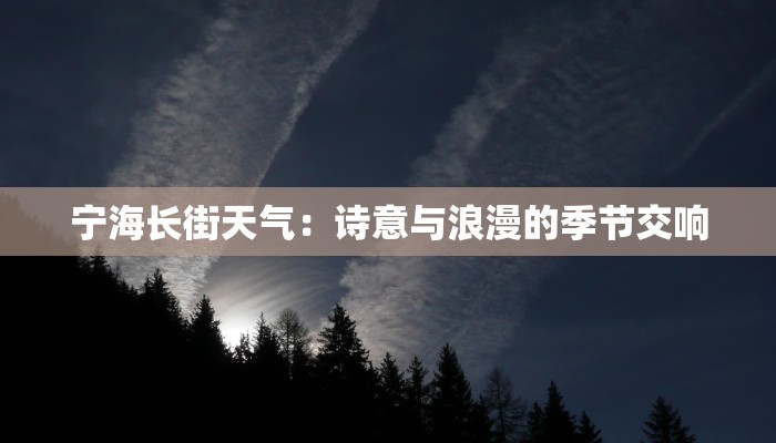 宁海长街天气：诗意与浪漫的季节交响
